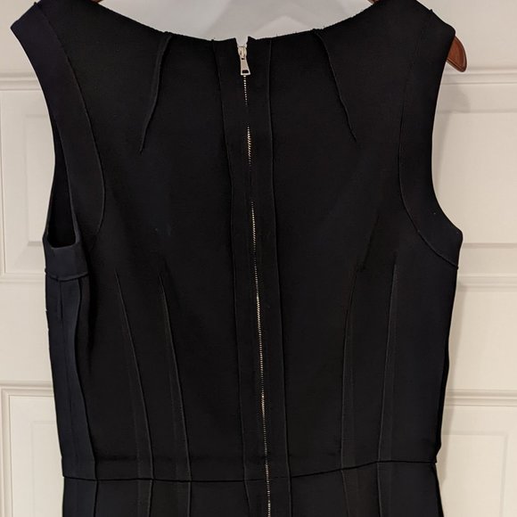 Women's Dolce & Gabbana Mini Sheath Stretch Sleeveless Solid Black Dress 40 - Picture 5 of 11